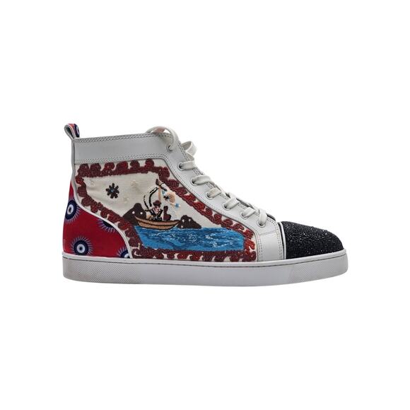 Christian Louboutin Greekaba No Limit High Top Embroidered Sneakers EU 45 US 12 main image 8